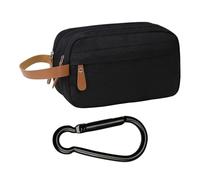 1 Sacchetto Per La Toilette Per Uomini E 1 Carabinatore, Borsa Di Guida Impermeabile, Sacca Per L'Articolo Del Gabinetto, Borsa Portatile Con Grande Capacità (Nero).