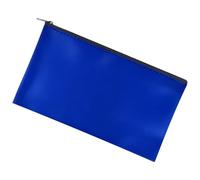 1 sacchetto per soldi con cerniera, 28 x 15,5 cm, multiuso, borsa per banconote, borsa per contanti, portafoglio a quadri, organizer per cosmetici, Blu, 2 Pieces
