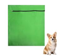 1 sacchetto portabiancheria per animali domestici, 70 × 80 cm, colore verde, lavabile in lavatrice, con chiusura lampo, per pulire giocattoli per animali domestici, asciugamani, ecc.