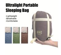 1 Sacco a pelo portatile ultraleggero per escursionismo e campeggio, design pieghevole e compatto, chiusura con cerniera, adatto per primavera ed estate, trekking e viaggi, compatibile per utenti alti