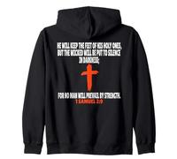 1 Samuele 2:9 Versetti della Bibbia Scrittura Felpa con Cappuccio