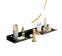 1 scaffale per lavello da cucina, montaggio a parete, asta per lavandino prima dello specchio del WC,