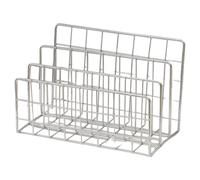 1 scaffale portariviste a tre ripiani in ferro cavo, portaoggetti per giornali, organizer per libri, scaffale per la casa, cestino portaoggetti