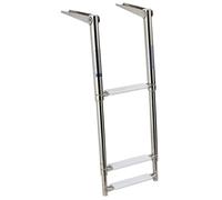 1 SCALETTA SCALA 3 GRADINI TELESCOPICA PER PLANCETTA IN ACCIAIO INOX