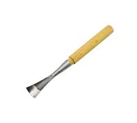 1 scalpello rotondo profondo per intagliare, manico in legno duro, gambo rotondo, scalpelli per la lavorazione del legno, per realizzare hobby e incisioni forgiate a mano (30 mm)