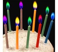 1 Scatola (12 pezzi) / 2 Scatole (24 pezzi) / 4 Scatole (48 pezzi) Candele colorate a forma di fiamma per compleanni & 1 Pezzo di Cake Topper numero rosso e bianco, Decorazioni per feste di compleanno