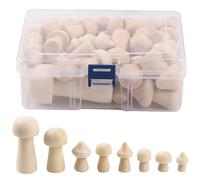 1 scatola Crafoglio di funghi in legno fai -da -te che dipinge modelli di