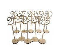1 scatola da tavolo numero segni in legno matrimonio cifra desktop con forma rotonda supporto base fidanzamento festa banchetto decorazione tavolo stand
