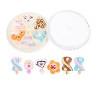 1 Scatola Decorazioni Unghie Nail Art in Plastica, Kit | Unghie Naturali e Artificiali, Uso Professionale e Fai, Leggero, Stile Dolci e Dessert