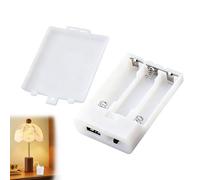 1 scatola di batteria con porta USB durevole 3x1.5V batterie AA Power Bank portatile con interruttore on/off Custodia porta batteria per LED Fairy String Lights Strip Tenda Luci Decorazione natalizia