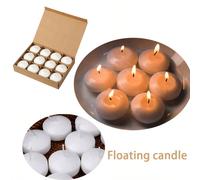 1 Scatola di Candele Galleggianti, Candele Bianche Senza Fumo per Matrimoni, Feste, Hotel, Ristoranti, Feste di Compleanno, Cene Romantiche alla Luce di Candela e Decorazione della Casa 10 g (2 ore),2