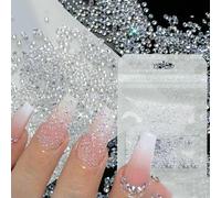 1 scatola di ciondoli per nail art con lacrime di sirena arcobaleno, perline a bolle di macaron, nail art per l'estate, decorazioni per unghie in vetro semisferico Aurora-PT2