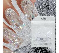 1 scatola di ciondoli per nail art con lacrime di sirena arcobaleno, perline a bolle di macaron, nail art per l'estate, decorazioni per unghie in vetro semisferico Aurora-PT2