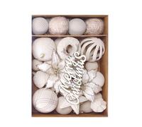 1 scatola di decorazioni per albero di Natale, palla ornamentale da appendere per la casa e festival, decorazioni per albero per interni ed esterni