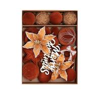 1 scatola di decorazioni per albero di Natale, palla ornamentale da appendere per la casa e festival, decorazioni per albero per interni ed esterni