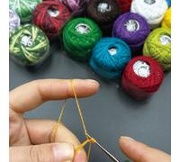 1 Scatola di fili per ricamo a punto croce, 12 colori solidi/misti o 16 colori solidi/misti, filo per merletto 8# / filo per uncinetto microhook, colori casuali 16 miscelazione dei colori,12 colori pu