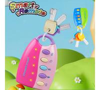 1 scatola di giocattolo di auto con telecomando con effetti di luce, suono e musica, per educazione precoce, esercizio di presa, interazione genitori-figli, regalo di compleanno per bambini e bambine 