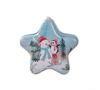 1 scatola di latta a forma di barattolo di latta a forma di barattolo di latta, scatola per caramelle di Natale, contenitore per dolcetti festivi, scatola decorativa per feste, celebrazioni, design