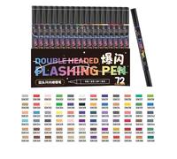 1 scatola di pennarelli luminosi acrilici con punte larghe/sottili, per feste in classe, progetti artistici, scrittura creativa notturna