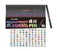 1 scatola di pennarelli luminosi acrilici con punte larghe/sottili, per feste in classe, progetti artistici, scrittura creativa notturna