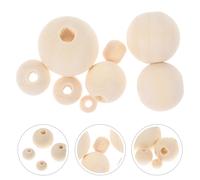 1 scatola di perline di legno perline di forma rotonda braccialetto perline fai