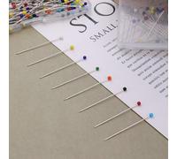 1 scatola di Spilli con testa in perla colorata (circa 100 pezzi), aghi da cucito decorativi con perle, spilli per boutonnière multicolore, adatti per sartoria, gioielli fai-da-te, artigianato e proge