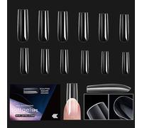 1 scatola di unghie a pressione trasparenti unghie finte punte coperture complete stick su gel morbidi punte manicure forniture per saloni