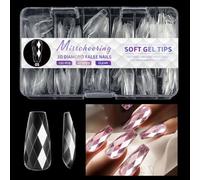1 Scatola Diamanti Falsi Chiodi A Copertina Piena Chiodi Premere Chiodi Artificiali Chiodi Morbidi Gels Suggerimenti Manicure