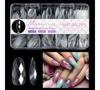 1 Scatola Diamanti Falsi Chiodi A Copertina Piena Chiodi Premere Chiodi Artificiali Chiodi Morbidi Gels Suggerimenti Manicure