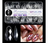 1 Scatola Diamanti Falsi Chiodi A Copertina Piena Chiodi Premere Chiodi Artificiali Chiodi Morbidi Gels Suggerimenti Manicure