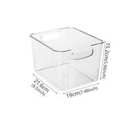 1 Scatola For Alimenti In Stile Cassetto For Frigorifero, Macchina For Imballaggio Di Frutta, Supporto For Ripiano, Contenitore For Alimenti Trasparente For Frigorifero(Square)