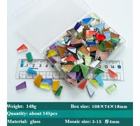1 Scatola Multicolore Vetro Mosaici Mano Materiali Fai da Te Foto Cornice Craft