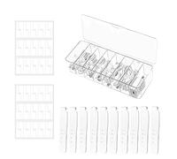 1 scatola per cavi con 10 fascette per cavi, 2 adesivi per etichette, scatola per la gestione dei cavi, scatola trasparente per la conservazione dei cavi, adatta per la conservazione del desktop, per