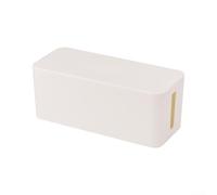 1 scatola per organizzare i cavi, per una gestione efficiente dei cavi, organizer per cavi con coperchio decorativo effetto legno, per casa e ufficio