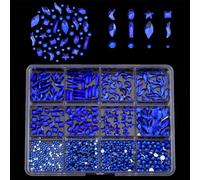 1 scatola per unghie 3D, dimensioni miste, con strass flatback per fai da te, nail art per appassionati di unghie