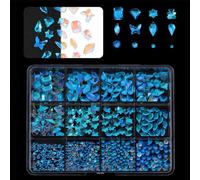 1 scatola per unghie 3D, dimensioni miste, con strass flatback per fai da te, nail art per appassionati di unghie