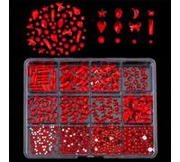1 scatola per unghie 3D Flatback Nails, strass in vetro, decorazione professionale per il fai da te