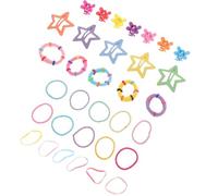 1 Scatola Set di Accessori Fermagli e Mollette Colorate | Metallo, Stoffa, Plastica e Gomma, Tenuta Sicura e Comfort Prolungato, per Trecce e Code Basse
