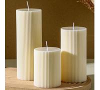 1 Scatola/Set, Nuove Candele Cilindriche (Altezza: 5cm/1,96in - 20cm/7,87in, Diametro 1,96in), Candele Profumate, Stile Europeo, Candele Senza Fumo, Candele Bianche, Per Decorazione Casa, Decorazione 