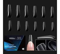 1 scatola trasparente unghie finte coperture complete stick on unghie premere sulle unghie unghie artificiali gel morbidi punte manicure forniture