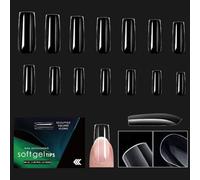 1 scatola trasparente unghie finte coperture complete stick on unghie premere sulle unghie unghie artificiali gel morbidi punte manicure forniture