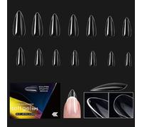 1 scatola trasparente unghie finte coperture complete stick on unghie premere sulle unghie unghie artificiali gel morbidi punte manicure forniture