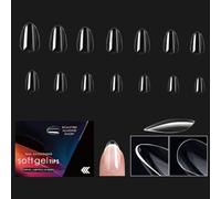 1 scatola trasparente unghie finte coperture complete stick on unghie premere sulle unghie unghie artificiali gel morbidi punte manicure forniture