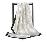 1 sciarpa bianco sporco, sciarpa quadrata grande, sciarpa di raso, sciarpa di seta morbida, sciarpa quadrata di seta, sciarpa di seta da donna, copricapo elegante, adatto a tutte le stagioni (90 cm*90