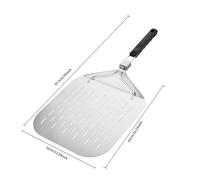 1 Scolapizza Pieghevole in Alluminio, Spatola per Acciaio con , Rettangolare, Design Pieghevole, Pala per Pizza Antiaderente, Adatta per Uso , Acciaio Alimentare, Resistente al Calore