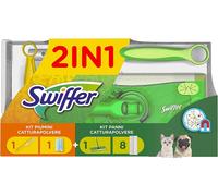 1 SCOPA Swiffer Kit con + 8 Panni per Pavimenti e 1 Piumino + 1 Ricambio