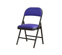 1 sedia con schienale pieghevole per uso domestico, seduta commerciale portatile e impilabile per bar, fast food, sale studio ed eventi di festa, struttura flessibile e facile da riporre(Blue)
