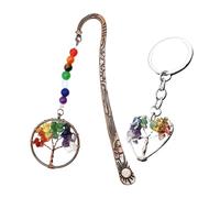 1 segnalibro con 1 keychain, bookmark creativo, ecologico e rispettoso dell'ambiente, bookmark rotondo, bookmark in metallo, adatto per appendere su telefoni cellulari, borse, portachiavi.