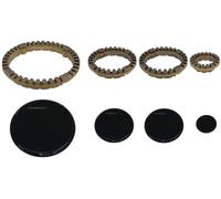 1 SERIE SPARTIFIAMMA CUCINA GAS ARISTON-INDESIT ANELLI + PIATTINI IN OTTONE 4 PE