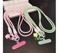 1 set/1 pezzo Laccetto per telefono a tracolla lungo rosa chiaro a forma di pentagramma, catena regolabile da escursionismo, cinturino anti-smarrimento universale per custodia telefono, ciondolo. Adat